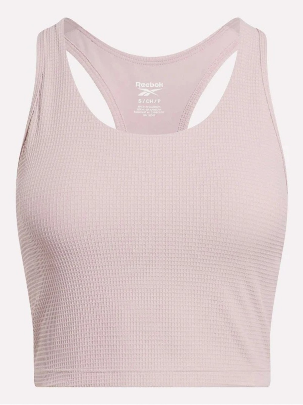 Women’s Ribbed Crop Tank M - Blush Pink